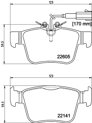 Diskinių stabdžių trinkelių rinkinys HELLA PAGID 8DB 355 025-881