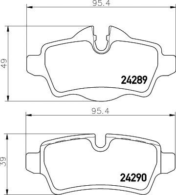 Diskinių stabdžių trinkelių rinkinys HELLA PAGID 8DB 355 031-791