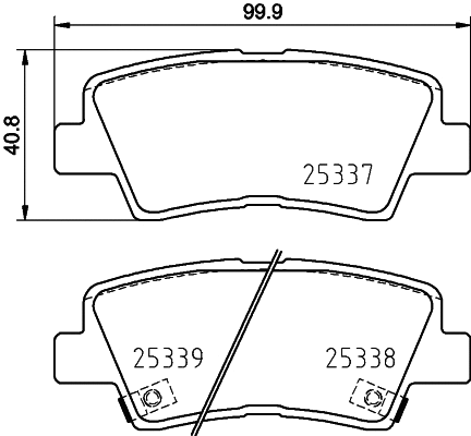 Diskinių stabdžių trinkelių rinkinys HELLA PAGID 8DB 355 031-821