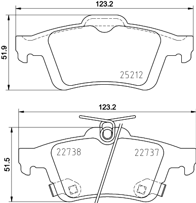 Diskinių stabdžių trinkelių rinkinys HELLA PAGID 8DB 355 037-661
