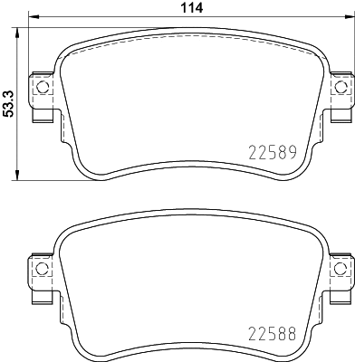 Diskinių stabdžių trinkelių rinkinys HELLA PAGID 8DB 355 037-681
