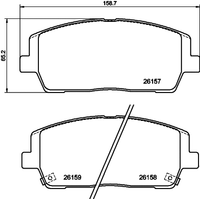 Diskinių stabdžių trinkelių rinkinys HELLA PAGID 8DB 355 040-011