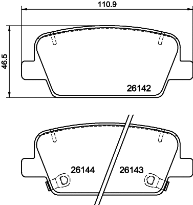 Diskinių stabdžių trinkelių rinkinys HELLA PAGID 8DB 355 040-081