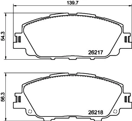 Diskinių stabdžių trinkelių rinkinys HELLA PAGID 8DB 355 040-411