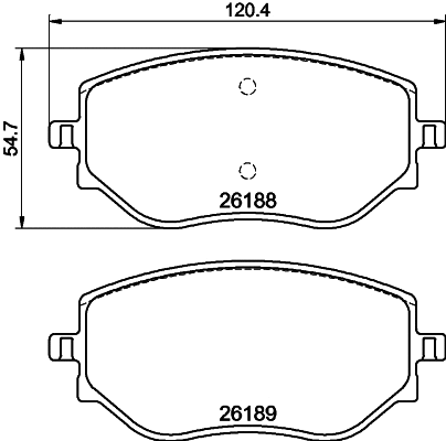 Diskinių stabdžių trinkelių rinkinys HELLA PAGID 8DB 355 040-541