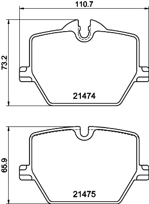 Diskinių stabdžių trinkelių rinkinys HELLA PAGID 8DB 355 040-601