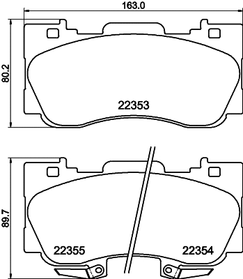 Diskinių stabdžių trinkelių rinkinys HELLA PAGID 8DB 355 040-671