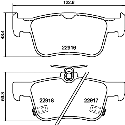 Diskinių stabdžių trinkelių rinkinys HELLA PAGID 8DB 355 040-871