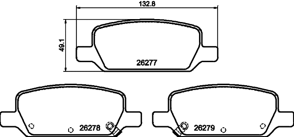 Diskinių stabdžių trinkelių rinkinys HELLA PAGID 8DB 355 040-951