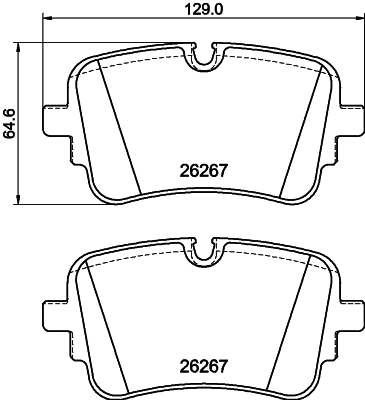 Diskinių stabdžių trinkelių rinkinys HELLA PAGID 8DB 355 041-001