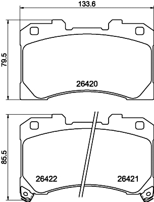 Diskinių stabdžių trinkelių rinkinys HELLA PAGID 8DB 355 041-061