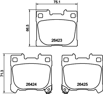 Diskinių stabdžių trinkelių rinkinys HELLA PAGID 8DB 355 041-081