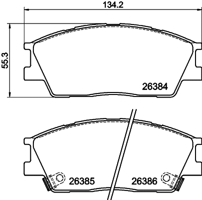 Diskinių stabdžių trinkelių rinkinys HELLA PAGID 8DB 355 043-981