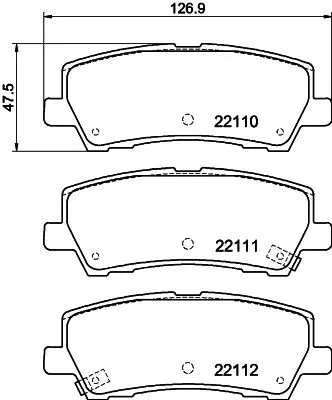 Diskinių stabdžių trinkelių rinkinys HELLA PAGID 8DB 355 044-271