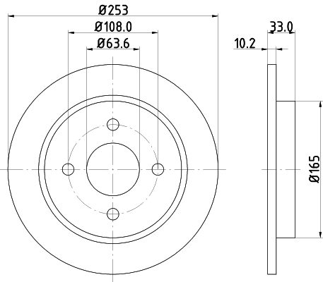 Stabdžių diskas HELLA PAGID 8DD 355 105-661