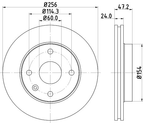 Stabdžių diskas HELLA PAGID 8DD 355 111-351