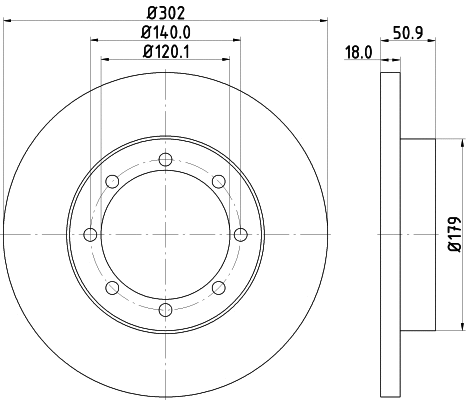 Stabdžių diskas HELLA PAGID 8DD 355 117-281