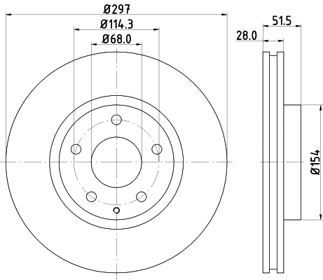 Stabdžių diskas HELLA PAGID 8DD 355 119-581