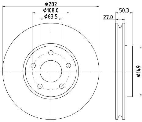 Stabdžių diskas HELLA PAGID 8DD 355 132-021
