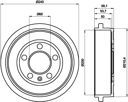Stabdžių būgnas HELLA PAGID 8DT 355 300-371
