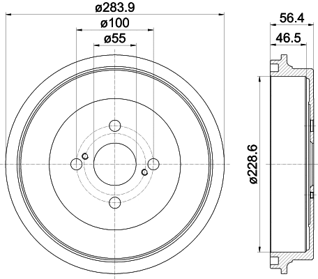 Stabdžių būgnas HELLA PAGID 8DT 355 302-711
