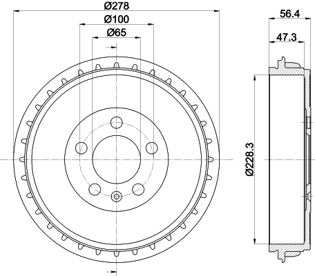 Stabdžių būgnas HELLA PAGID 8DT 355 303-251
