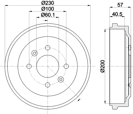 Stabdžių būgnas HELLA PAGID 8DT 355 303-371