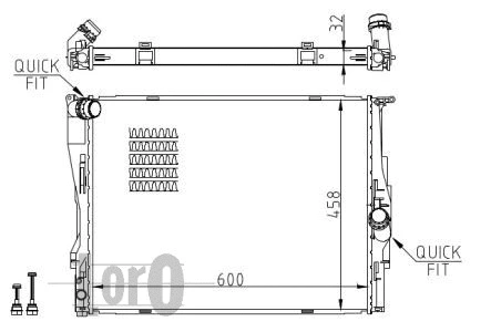 Variklio aušinimo radiatorius ABAKUS 004-017-0036-B