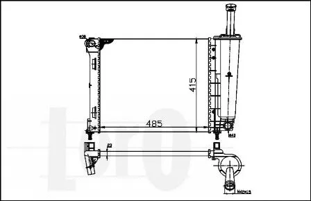 Variklio aušinimo radiatorius ABAKUS 016-017-0054
