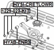 Išvirtimo reguliavimo varžtas FEBEST 1229-023-KIT