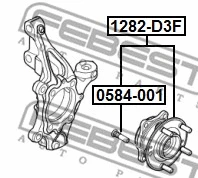 Rato stebulė FEBEST 1282-D3F