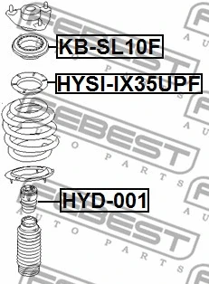 Spyruoklės dangtelis FEBEST HYSI-IX35UPF
