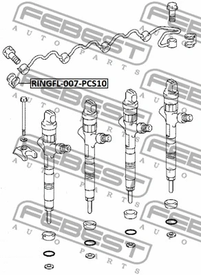 Purkštuko tarpinė FEBEST RINGFL-007-PCS10