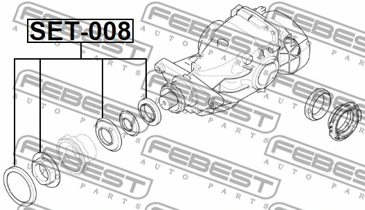 Mechaninės transmisijos veleno sandariklis FEBEST SET-008