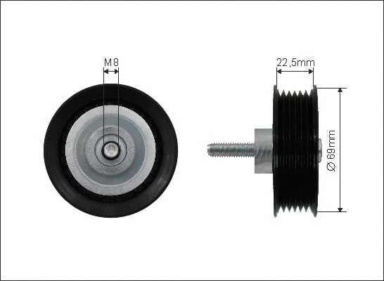 Diržo įtempiklio skriemulys CAFFARO 500334