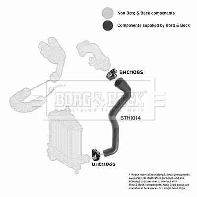 Kompresoriaus padavimo žarna BORG & BECK BTH1014