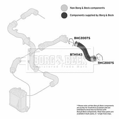 Kompresoriaus padavimo žarna BORG & BECK BTH1143