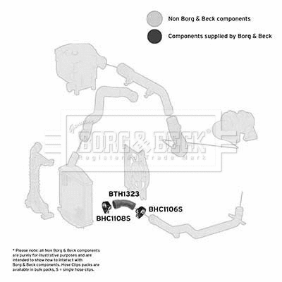 Kompresoriaus padavimo žarna BORG & BECK BTH1323