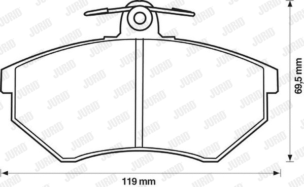 Diskinių stabdžių trinkelių rinkinys JURID 571376J