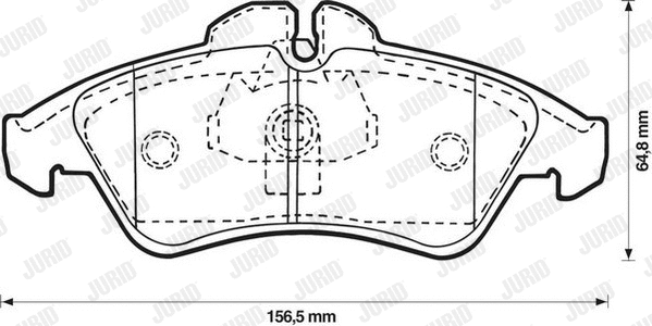 Diskinių stabdžių trinkelių rinkinys JURID 571844J