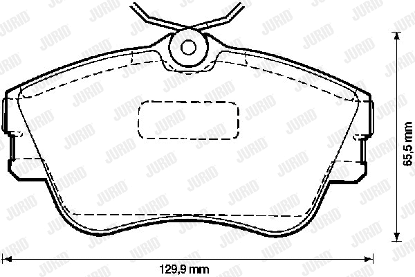 Diskinių stabdžių trinkelių rinkinys JURID 571847J