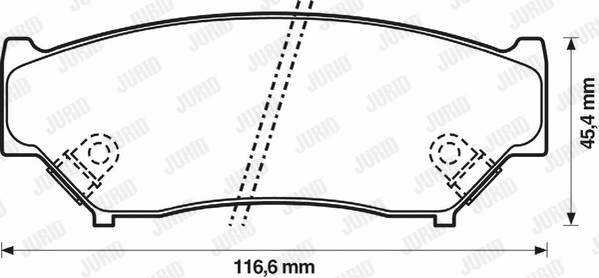 Diskinių stabdžių trinkelių rinkinys JURID 572247J