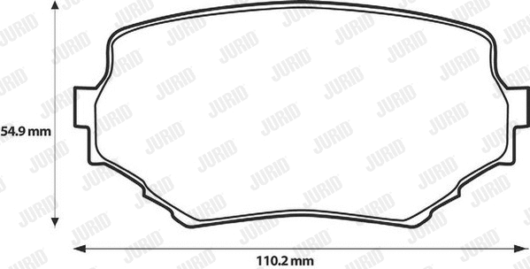 Diskinių stabdžių trinkelių rinkinys JURID 572420J