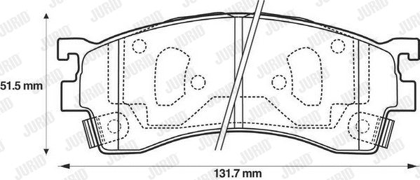 Diskinių stabdžių trinkelių rinkinys JURID 572434J