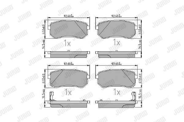 Diskinių stabdžių trinkelių rinkinys JURID 572527J