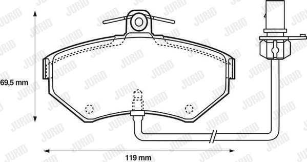 Diskinių stabdžių trinkelių rinkinys JURID 573006J