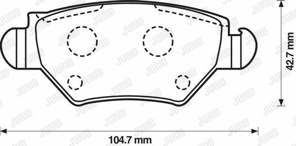 Diskinių stabdžių trinkelių rinkinys JURID 573010J