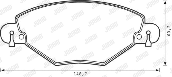 Diskinių stabdžių trinkelių rinkinys JURID 573027J