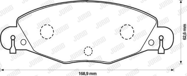 Diskinių stabdžių trinkelių rinkinys JURID 573029J