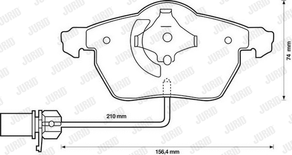 Diskinių stabdžių trinkelių rinkinys JURID 573037J